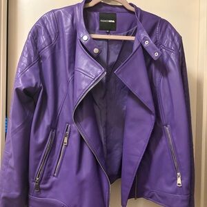 Fashion Nova Vibrant Purple Leather Jacket